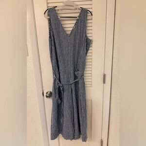 Beach Lunch Lounge Striped Romper XL
